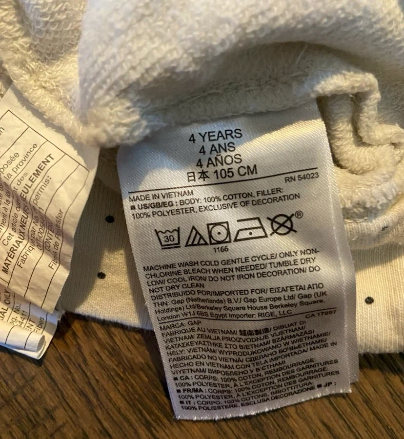 🏈 EUC Baby GAP Toddler Polka Dot Sweatshirt Size 4 - photo 5