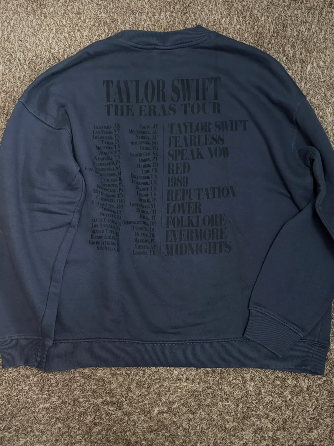 Taylor Swift The Eras Tour Blue Crewneck Sweatshirt - photo 2