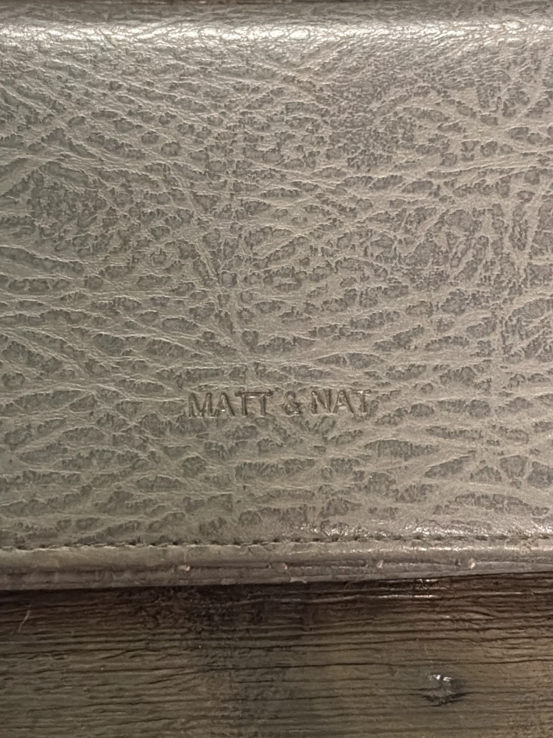 🏈 Matt & Nat Vegan Leather Grey Long Wallet - photo 2
