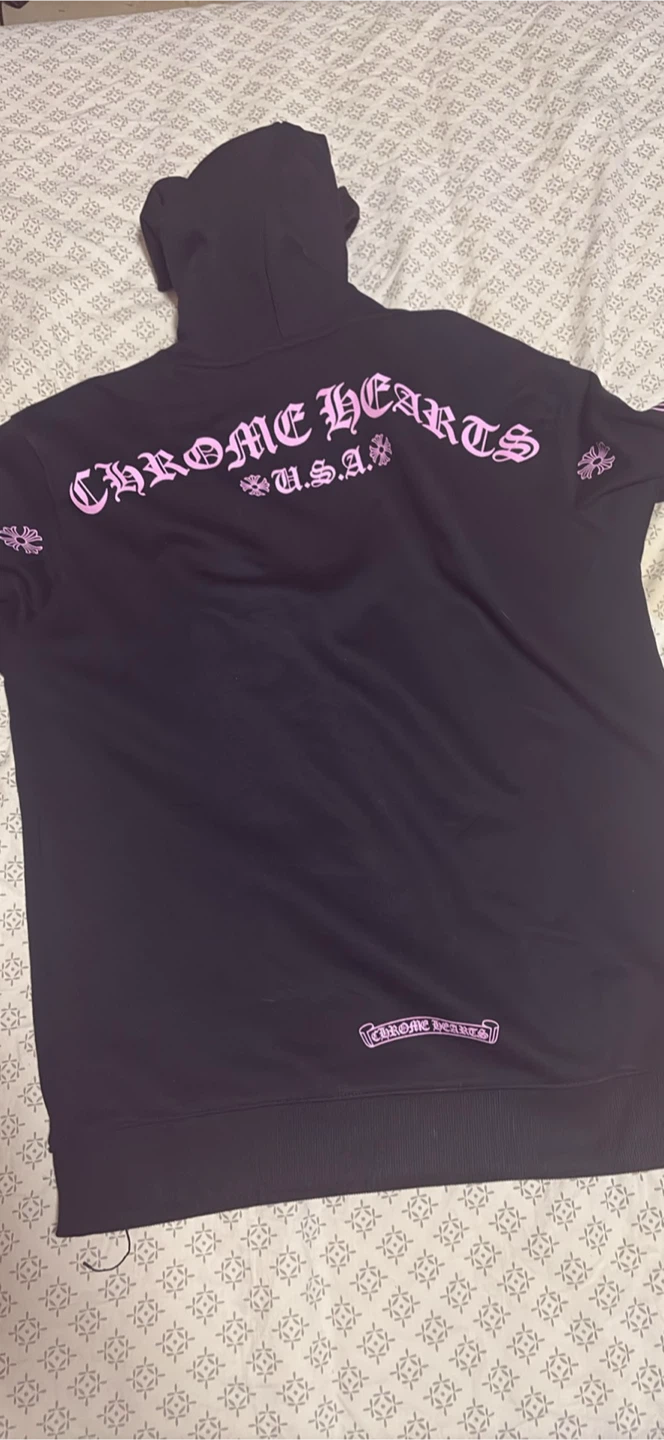 Chrome Hearts Black and Pink Hoodie - photo 2