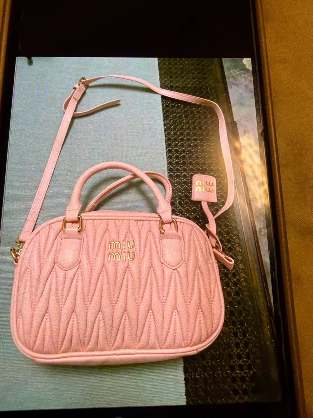 Miu Miu Quilted Pink Handbag