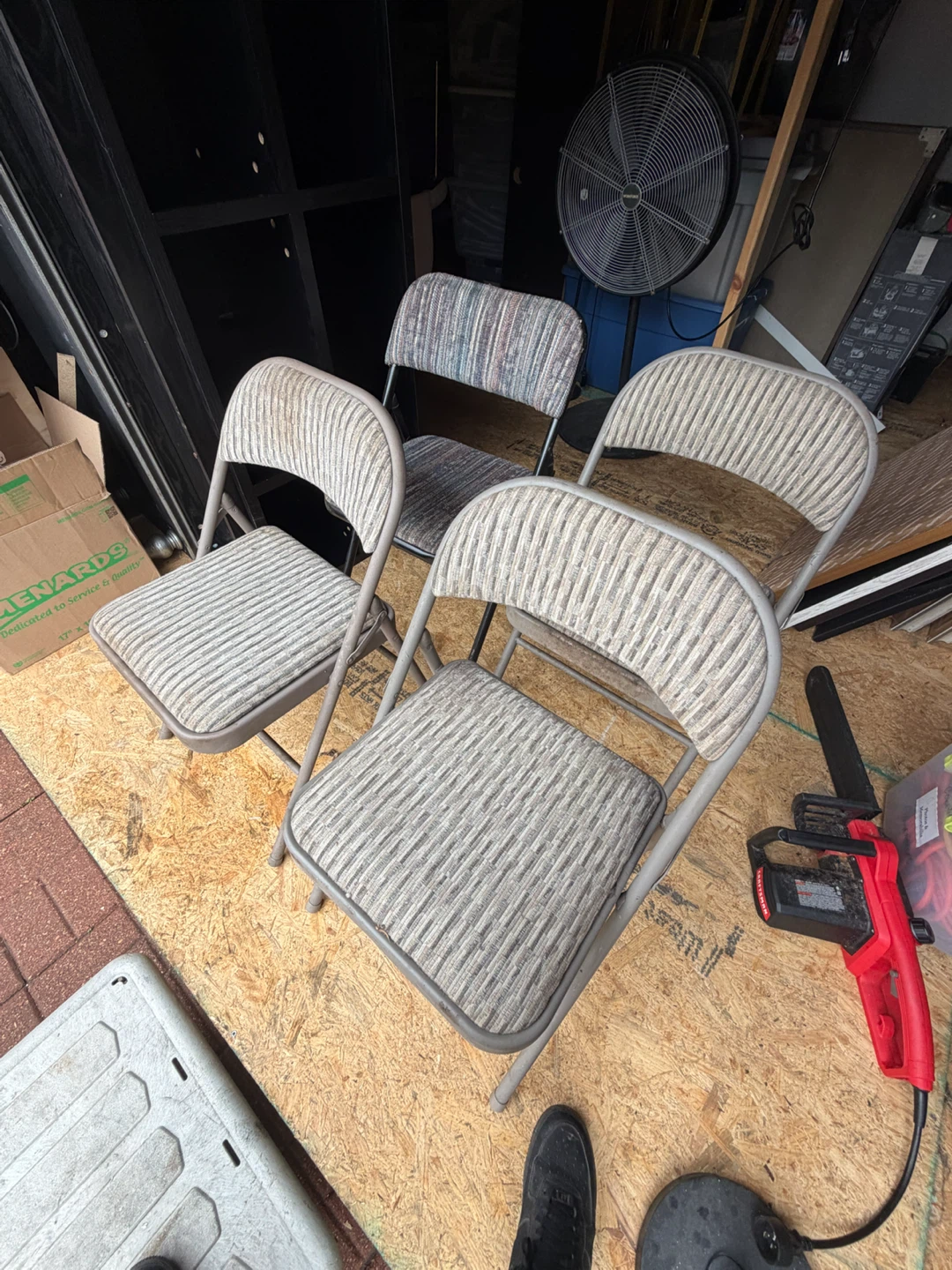Set of 4 Upholstered Folding Chairs - photo 2