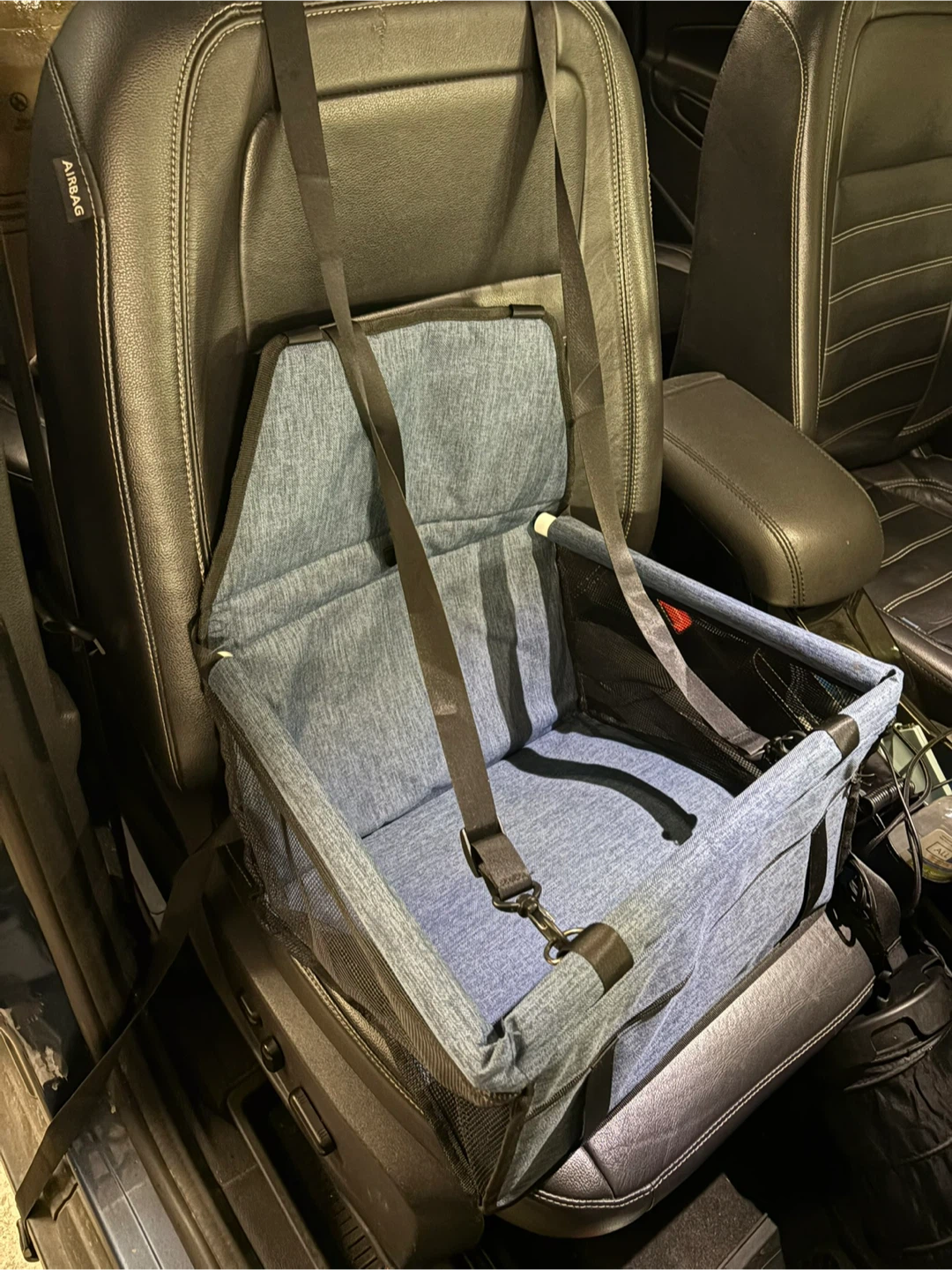 Blue Denim Pet Car Booster Seat