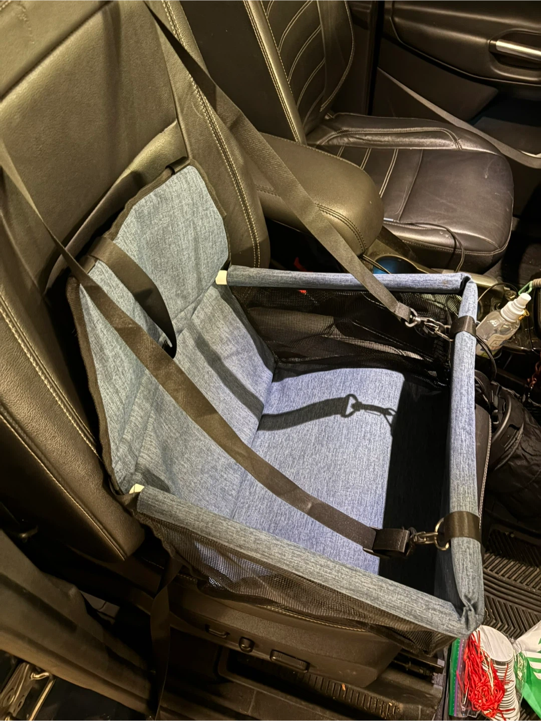 Blue Denim Pet Car Booster Seat - photo 2