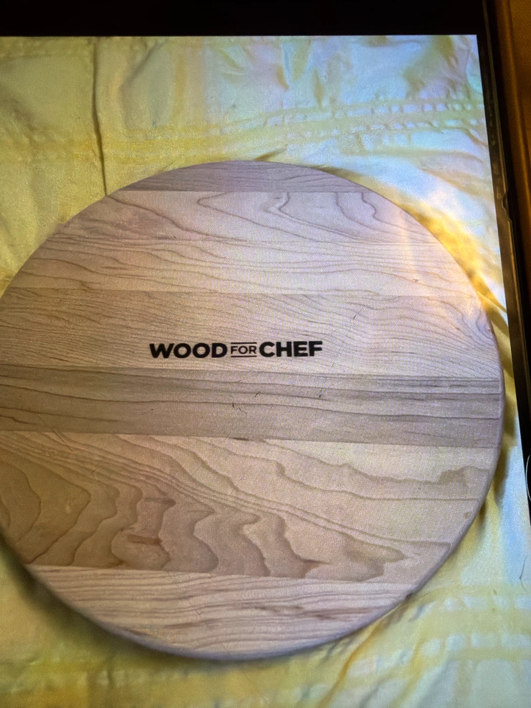 Wood For Chef Round Wooden Serving Board