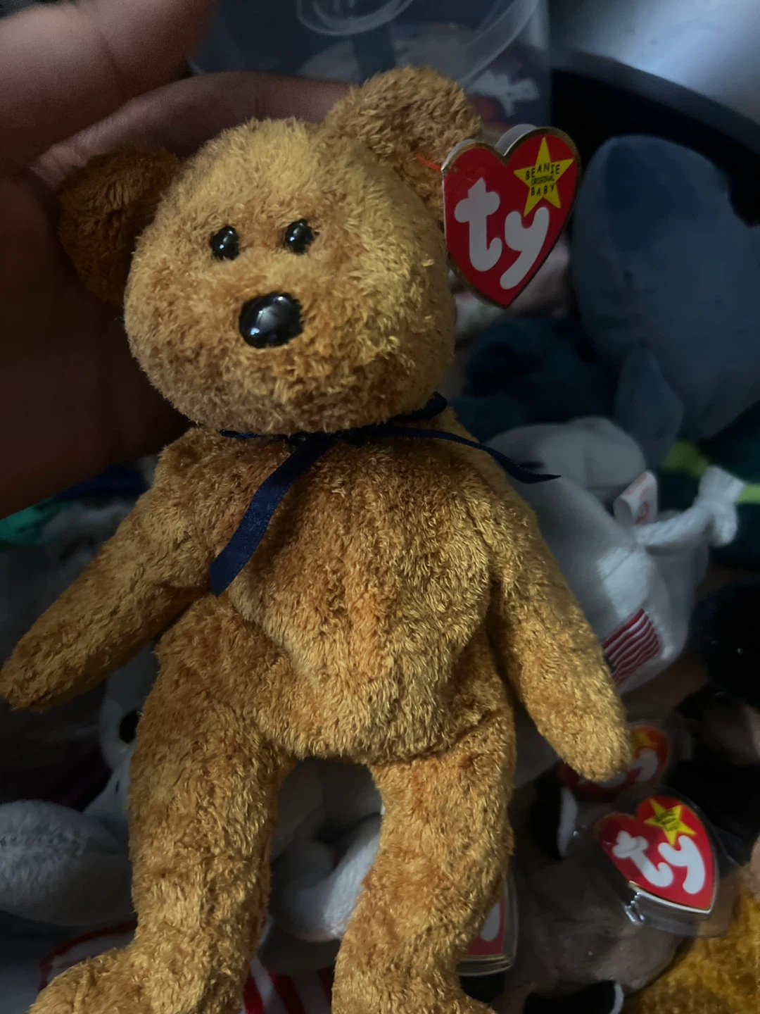 Ty Beanie Baby Fuzz Bear 🏈
