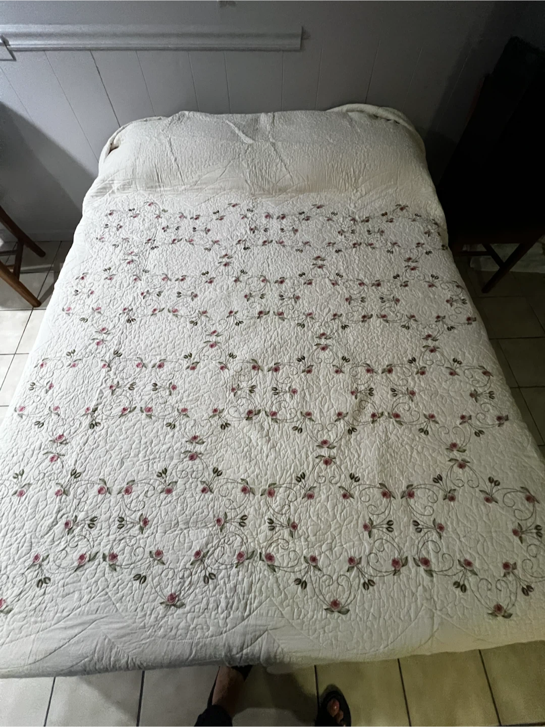 Floral Quilted Bedspread