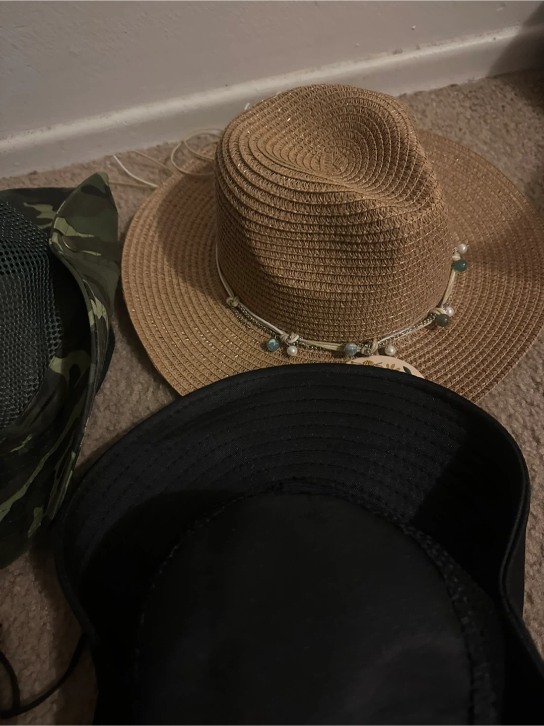 Set of Two Camouflage and Black Mesh Sun Hats - photo 3