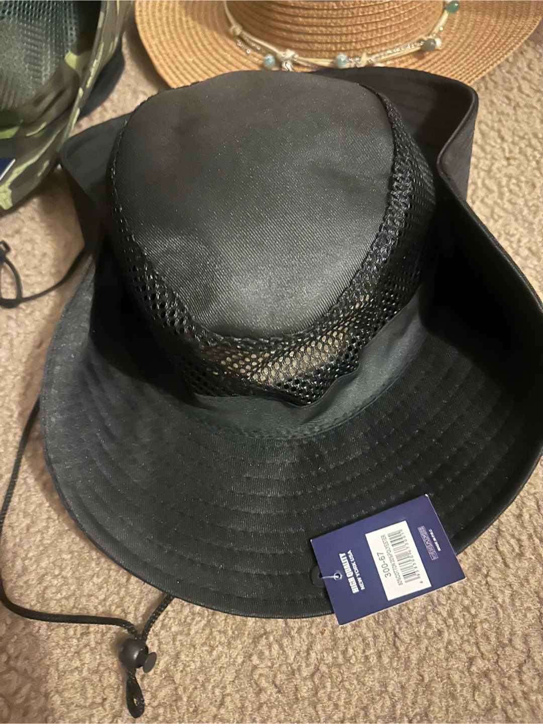 Set of Two Camouflage and Black Mesh Sun Hats - photo 4