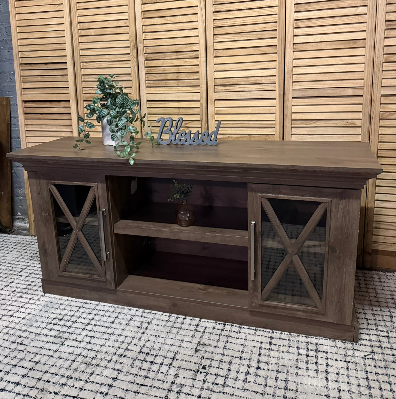 Rustic Farmhouse Style TV Stand