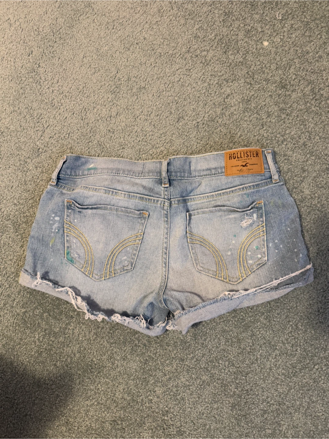 Hollister Paint Splatter Denim Shorts - 3 - photo 2