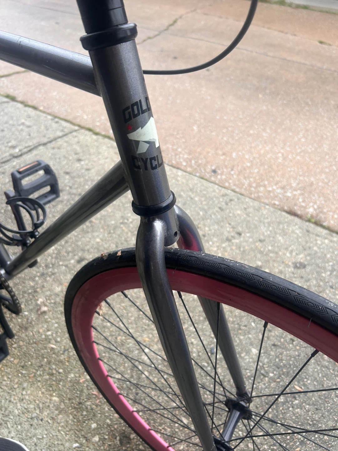 Gold Cycle Fixed Gear Bike- 59cm - photo 5