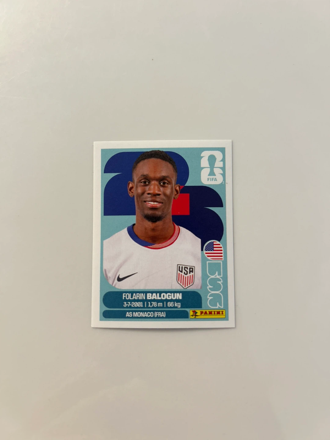 Panini Folarin Balogun FIFA World Cup 2026 Sticker