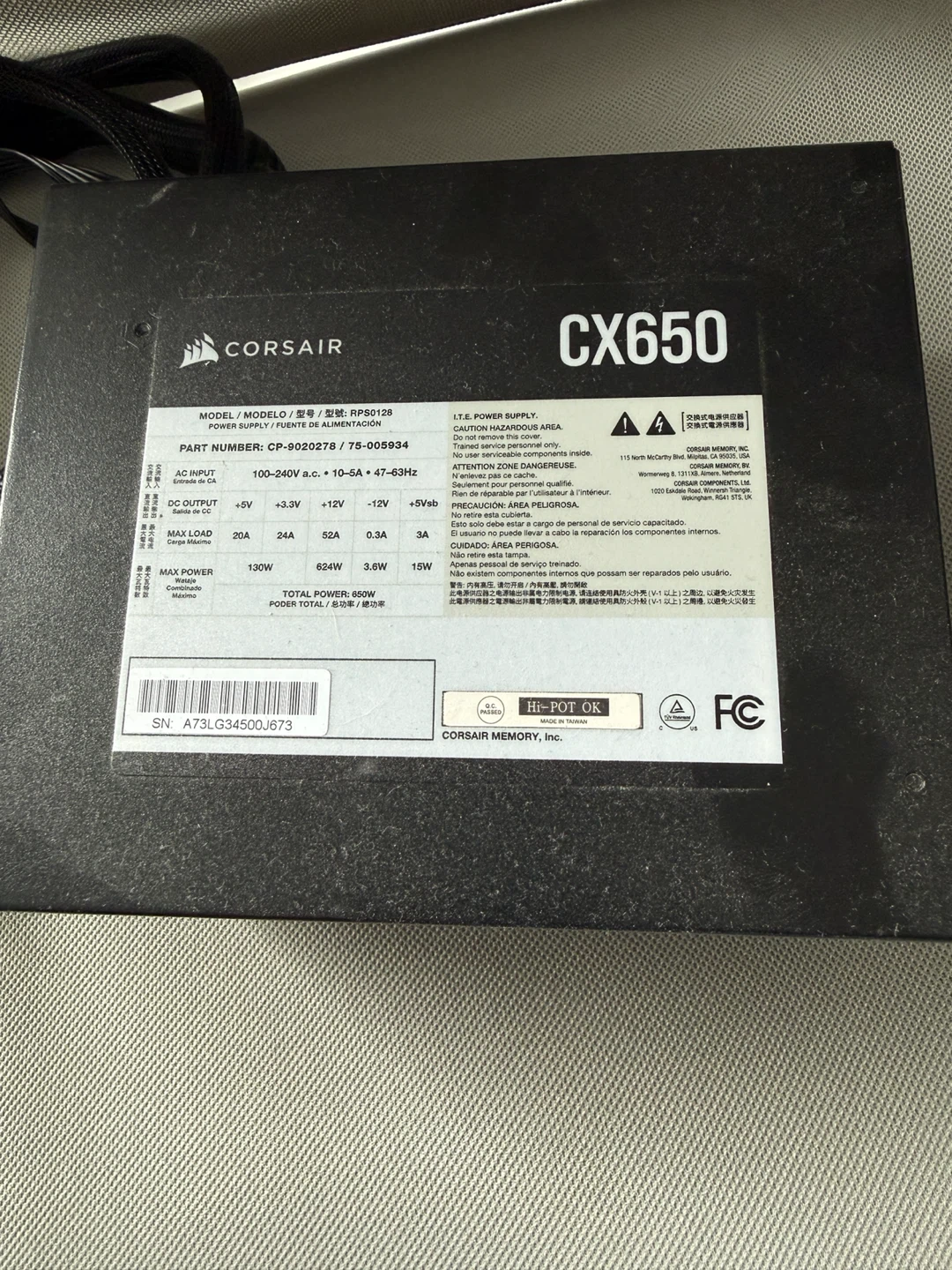 Corsair CX650 PSU - 650W - photo 2