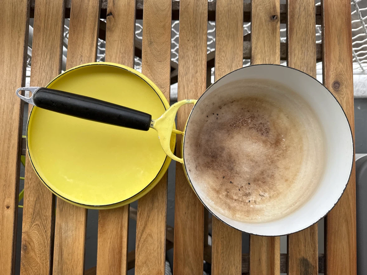 Vintage Yellow “Milanoware” Enamel Saucepan with Lid - photo 2