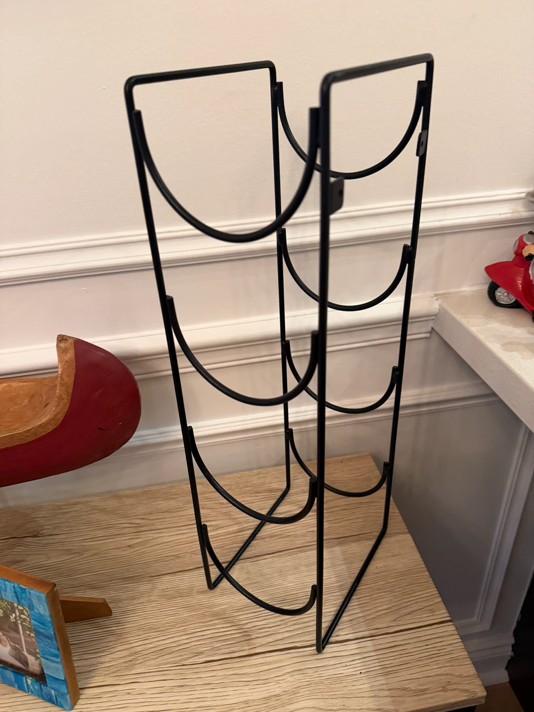 Black Metal Wine Rack