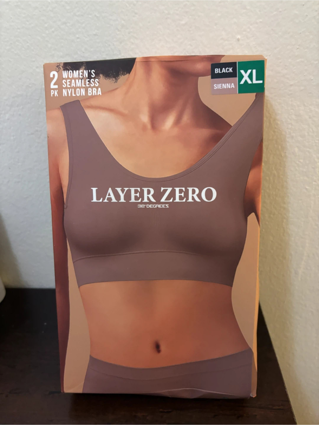 NEW-32 Degrees Layer Zero Seamless Bra 2-Pack Size XL