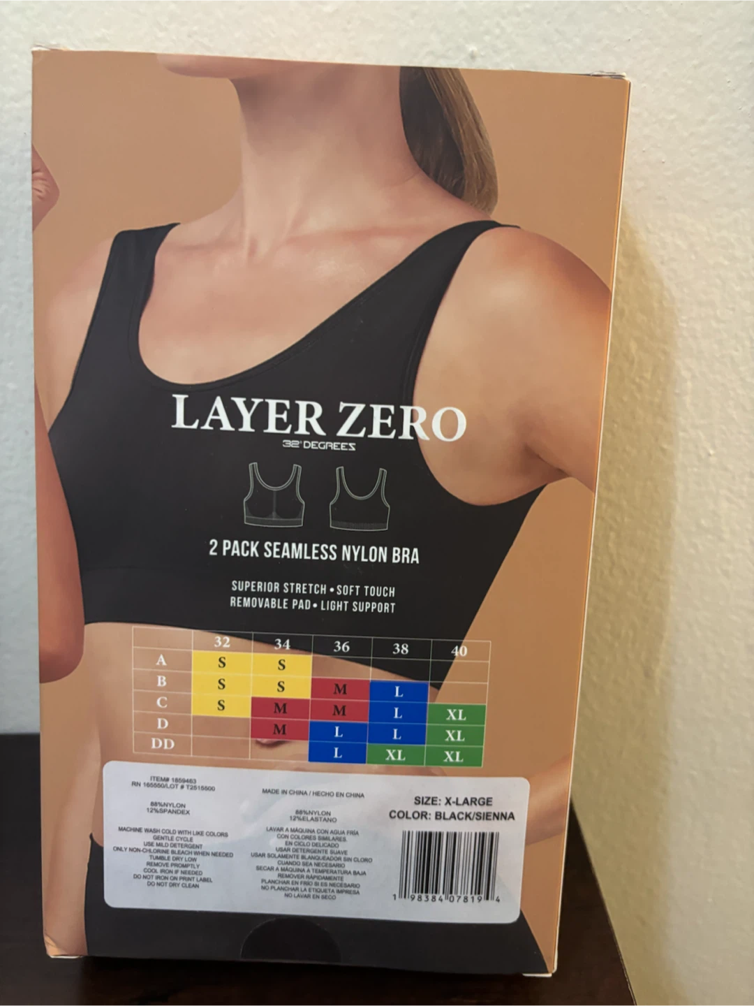 NEW-32 Degrees Layer Zero Seamless Bra 2-Pack Size XL - photo 2