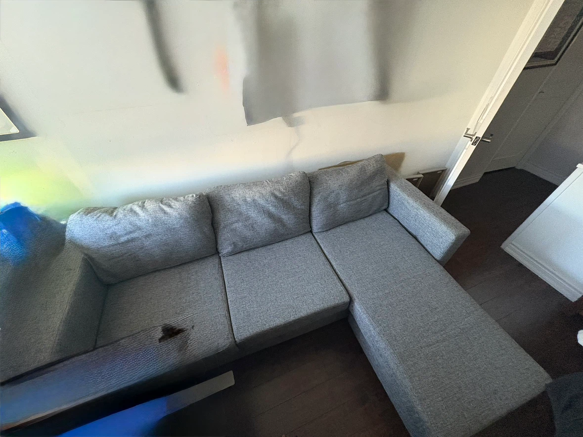 Grey Fabric Sectional Sofa - photo 4