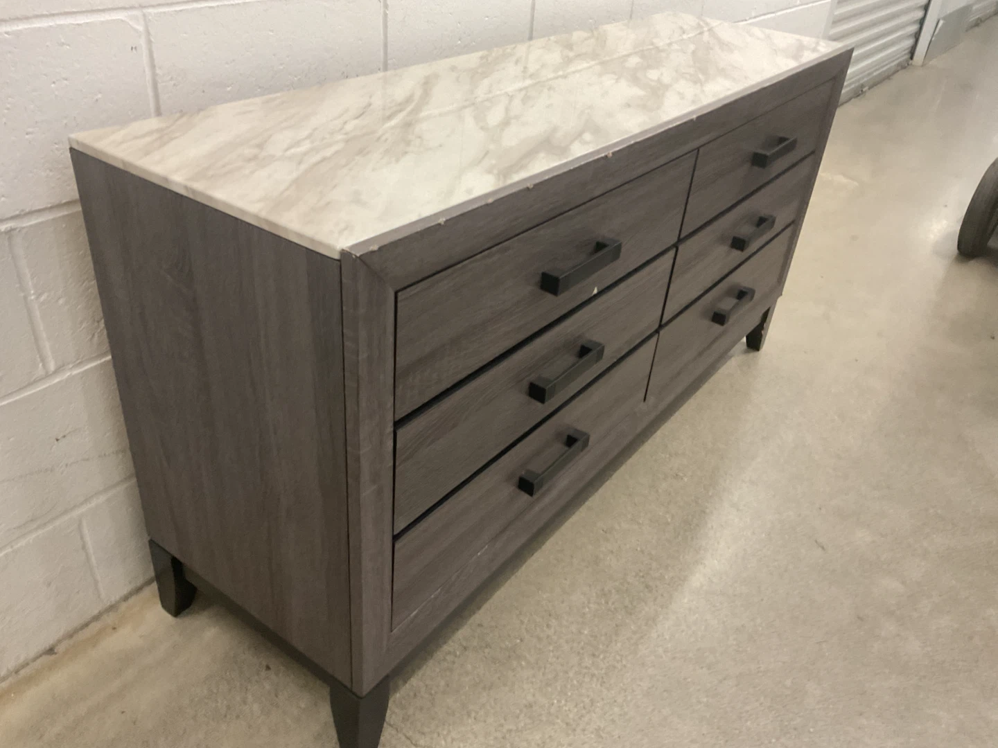 Six-Drawer Dresser with Faux Marble Top - photo 3