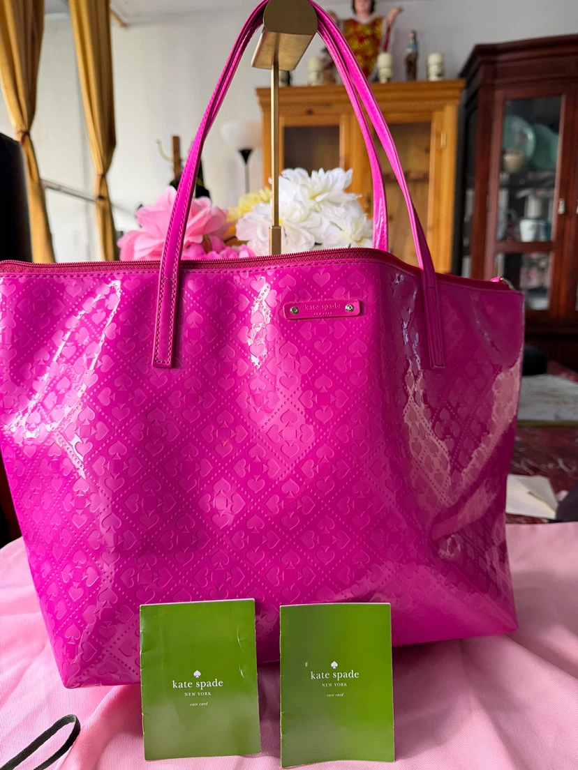 Kate Spade Hot Pink Patent Tote Bag