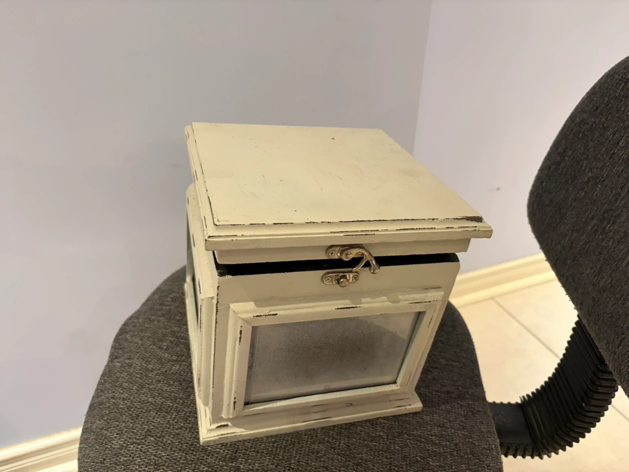 White Decorative Wooden Memory Box 🏈