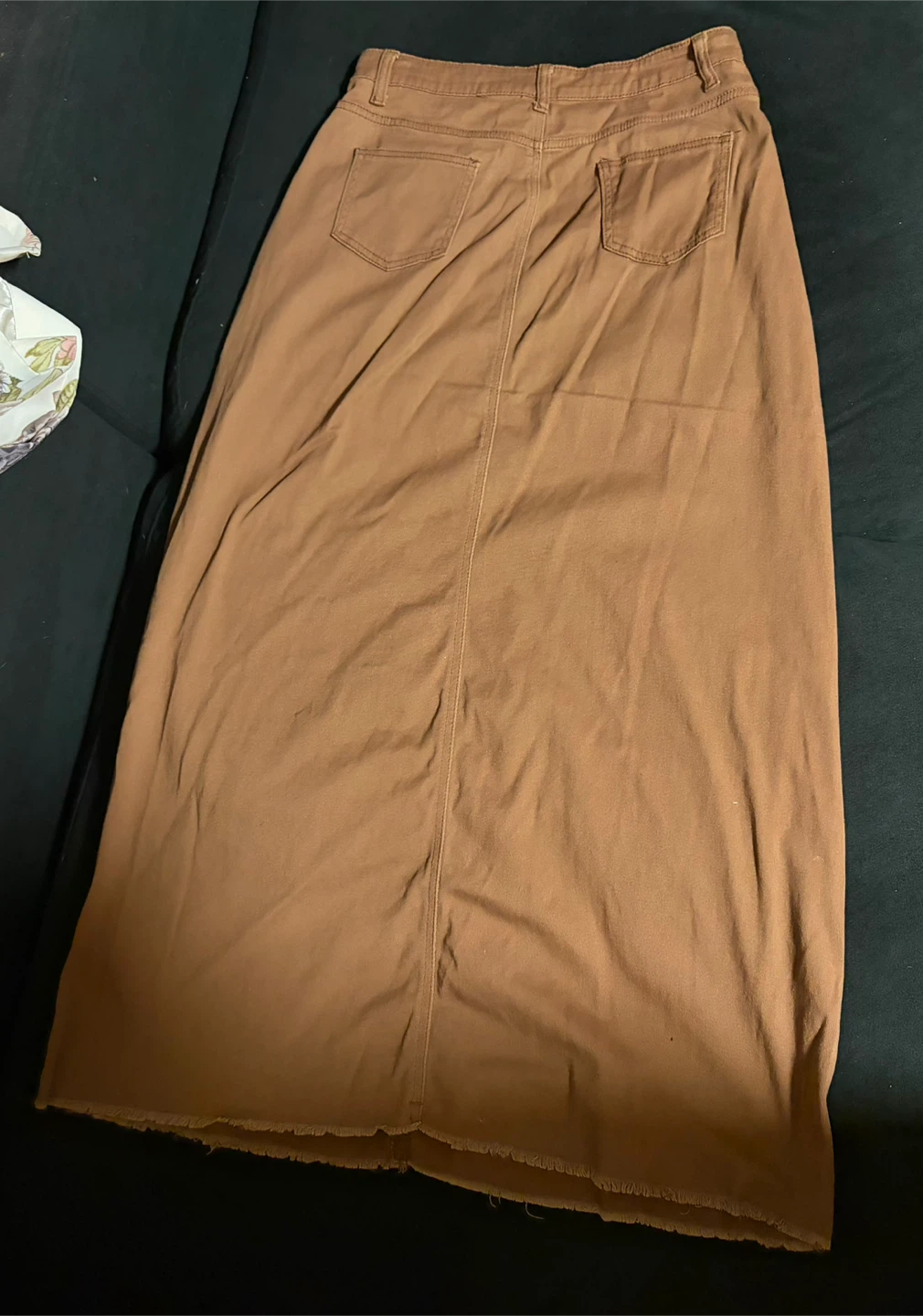 Brown Denim Midi Skirt - photo 2