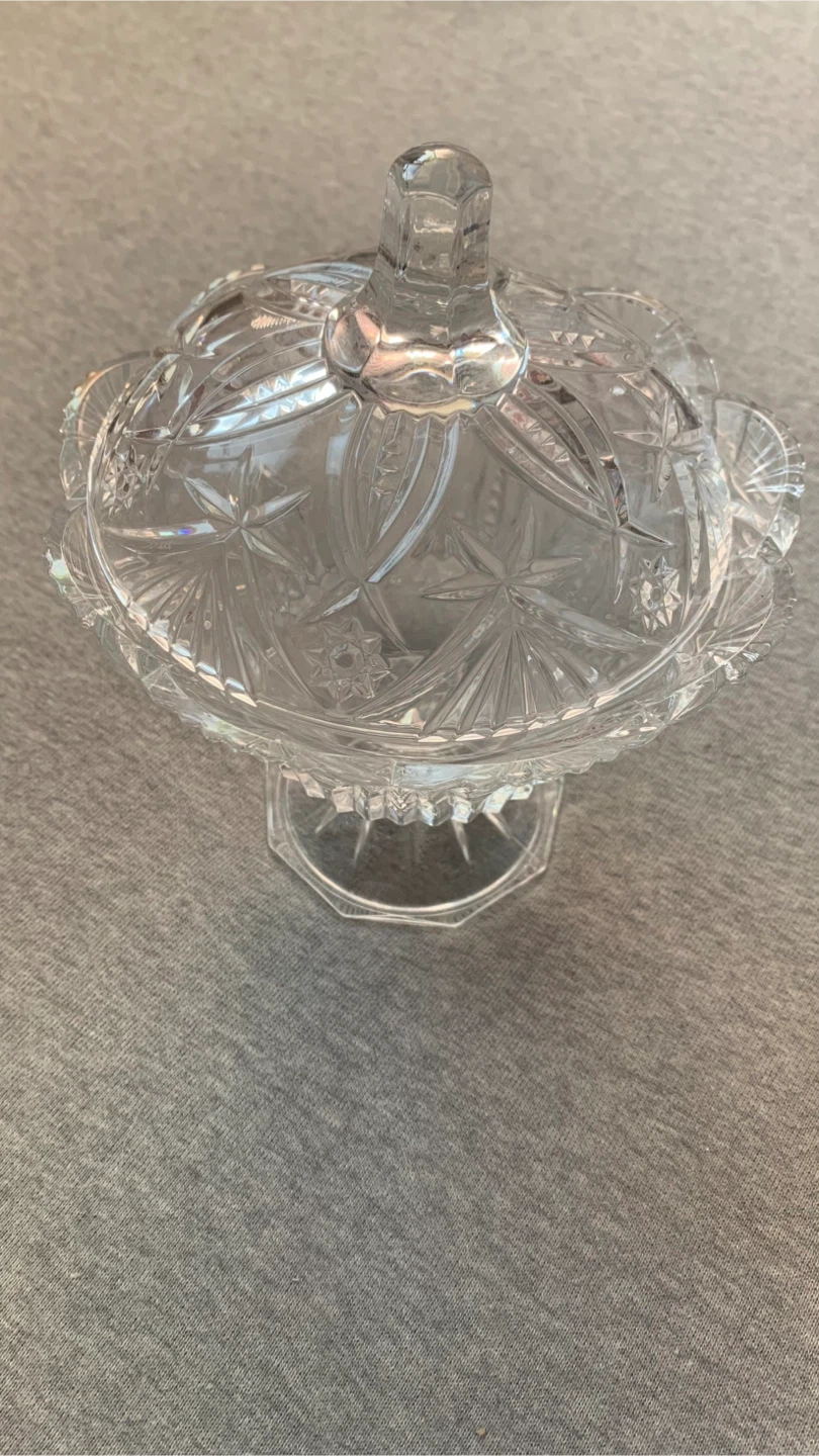 Cristal D'Arques Paris Crystal Covered Candy Dish 🏈