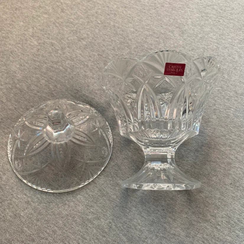 Cristal D'Arques Paris Crystal Covered Candy Dish 🏈 - photo 2