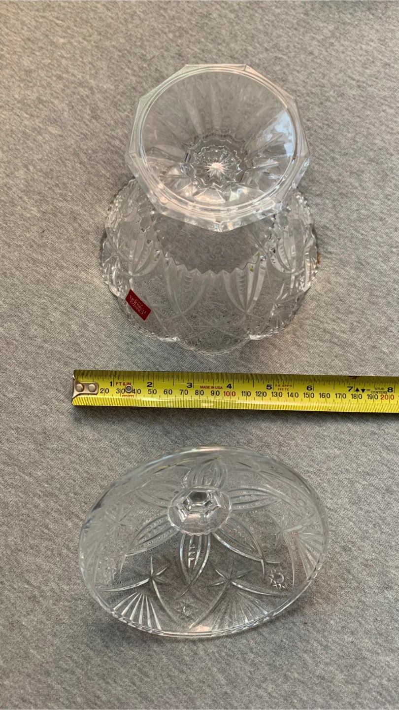 Cristal D'Arques Paris Crystal Covered Candy Dish 🏈 - photo 3
