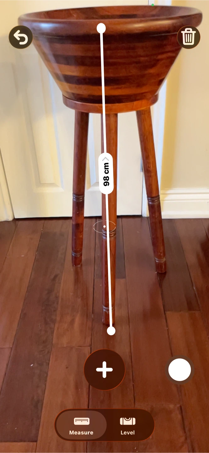 Large Vintage Wooden Salad Bowl on Tripod Stand - photo 4