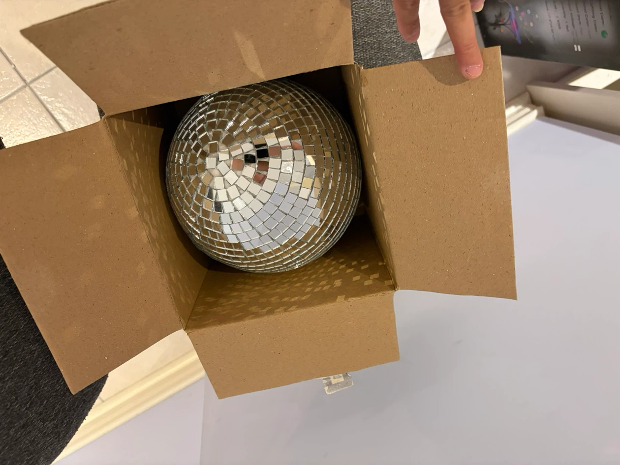 8-inch Glass Mirror Ball 🏈 - photo 2