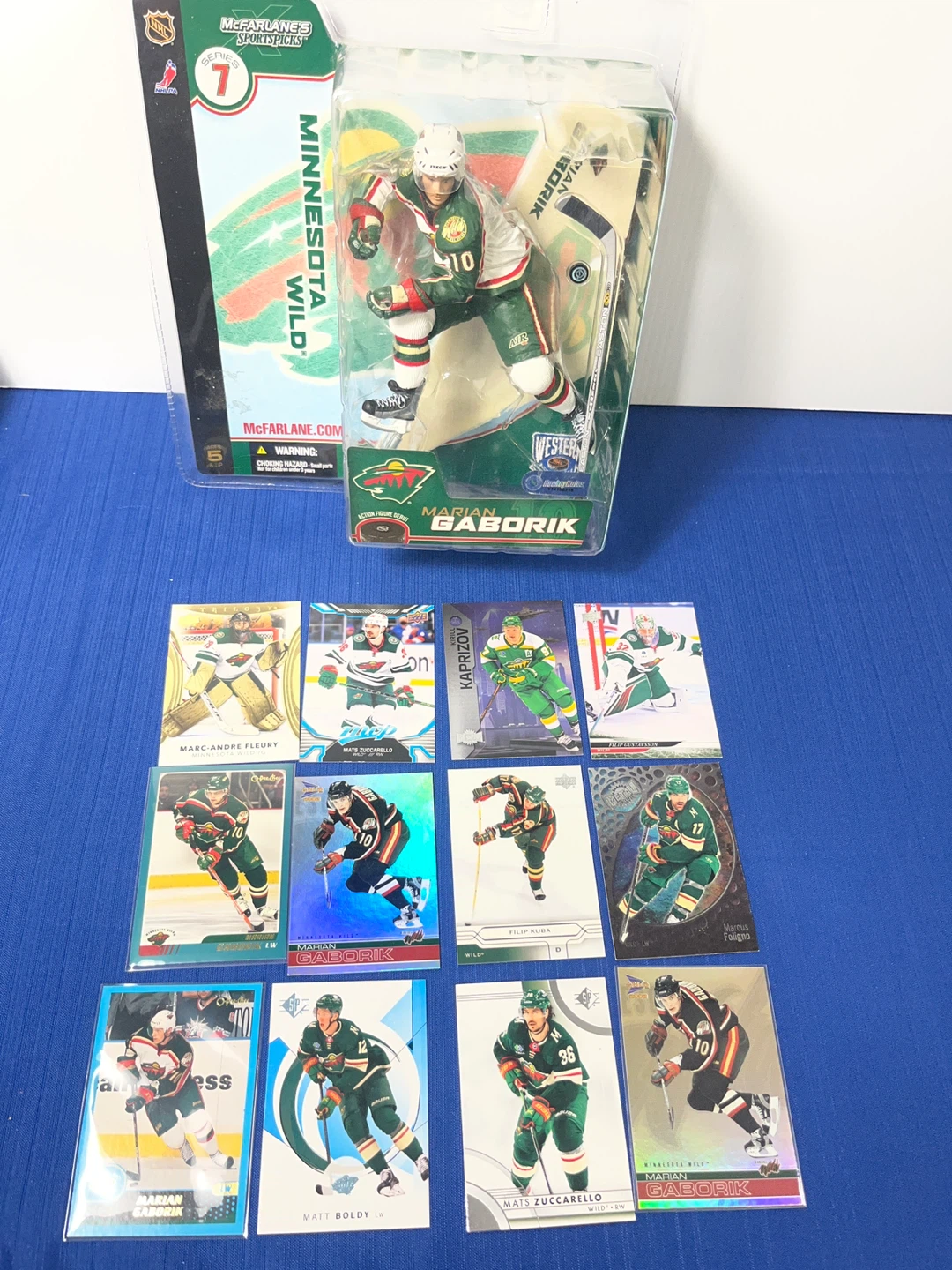 Sealed McFarlane Marian Gaborik Figure + 13 FREE Wild Cards