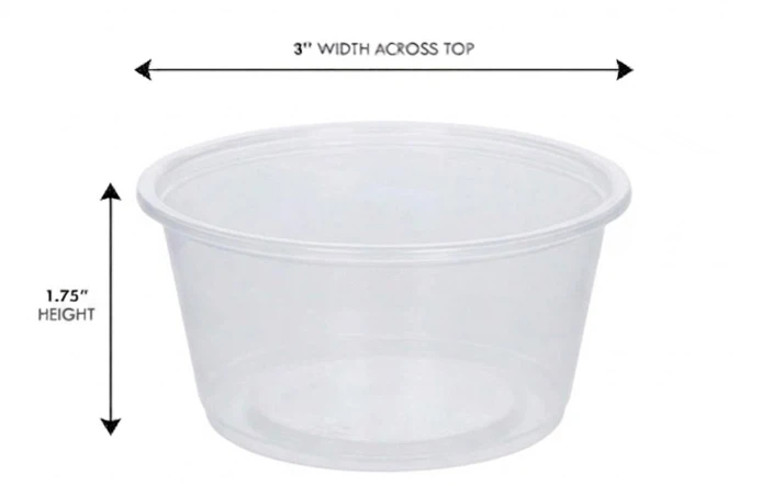 120pcs Clear Plastic Portion Cups with lids - photo 2