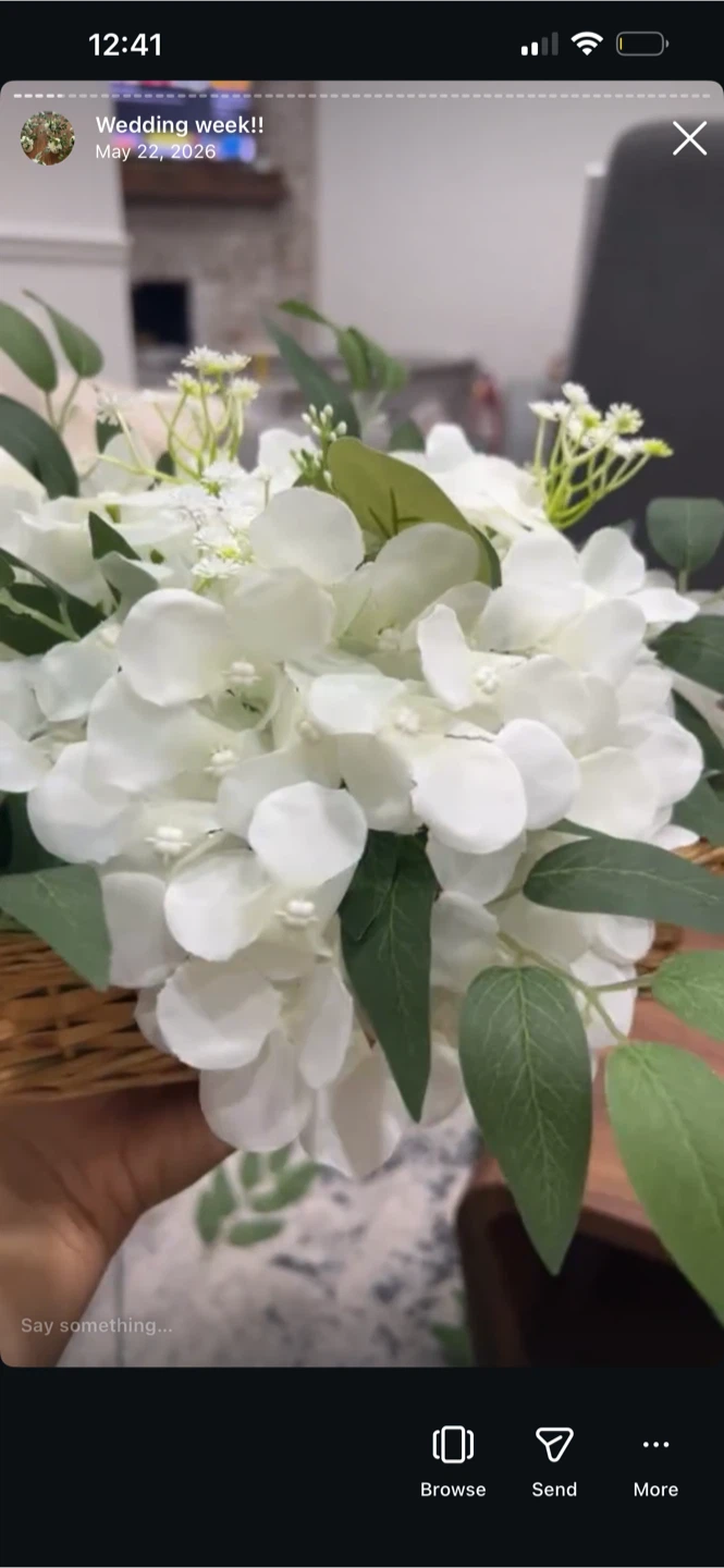Artificial White Floral Centrepiece