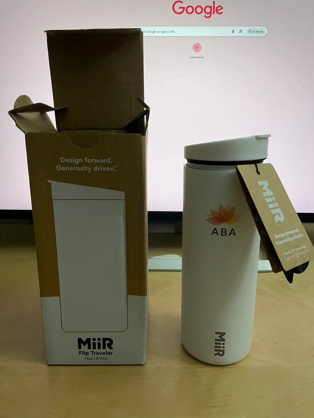 (Unused)MiiR Flip Traveler 16oz White Mug
