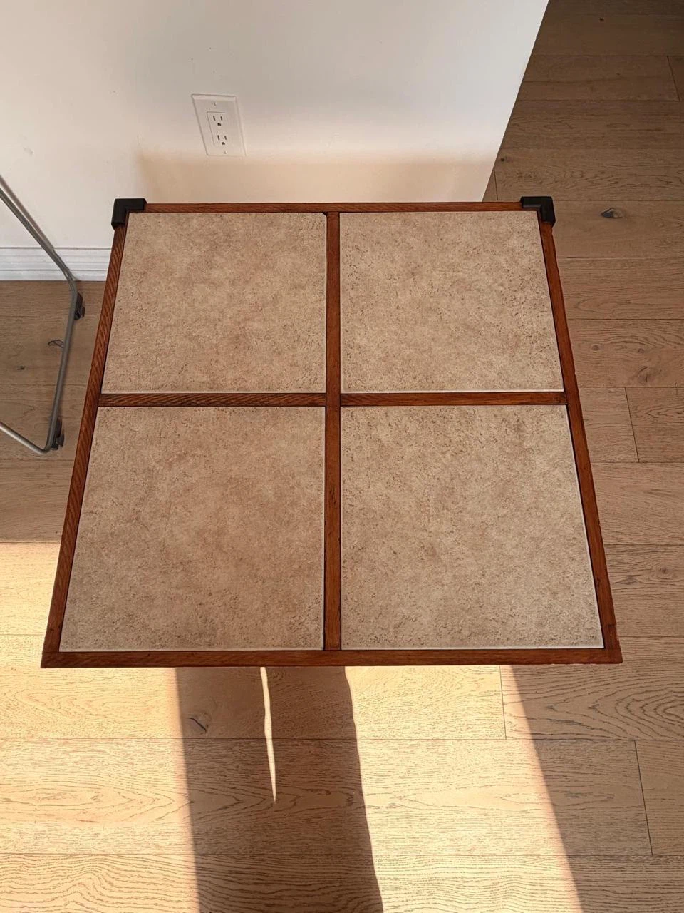 Square Wood and Tile Top Coffee Table - photo 2