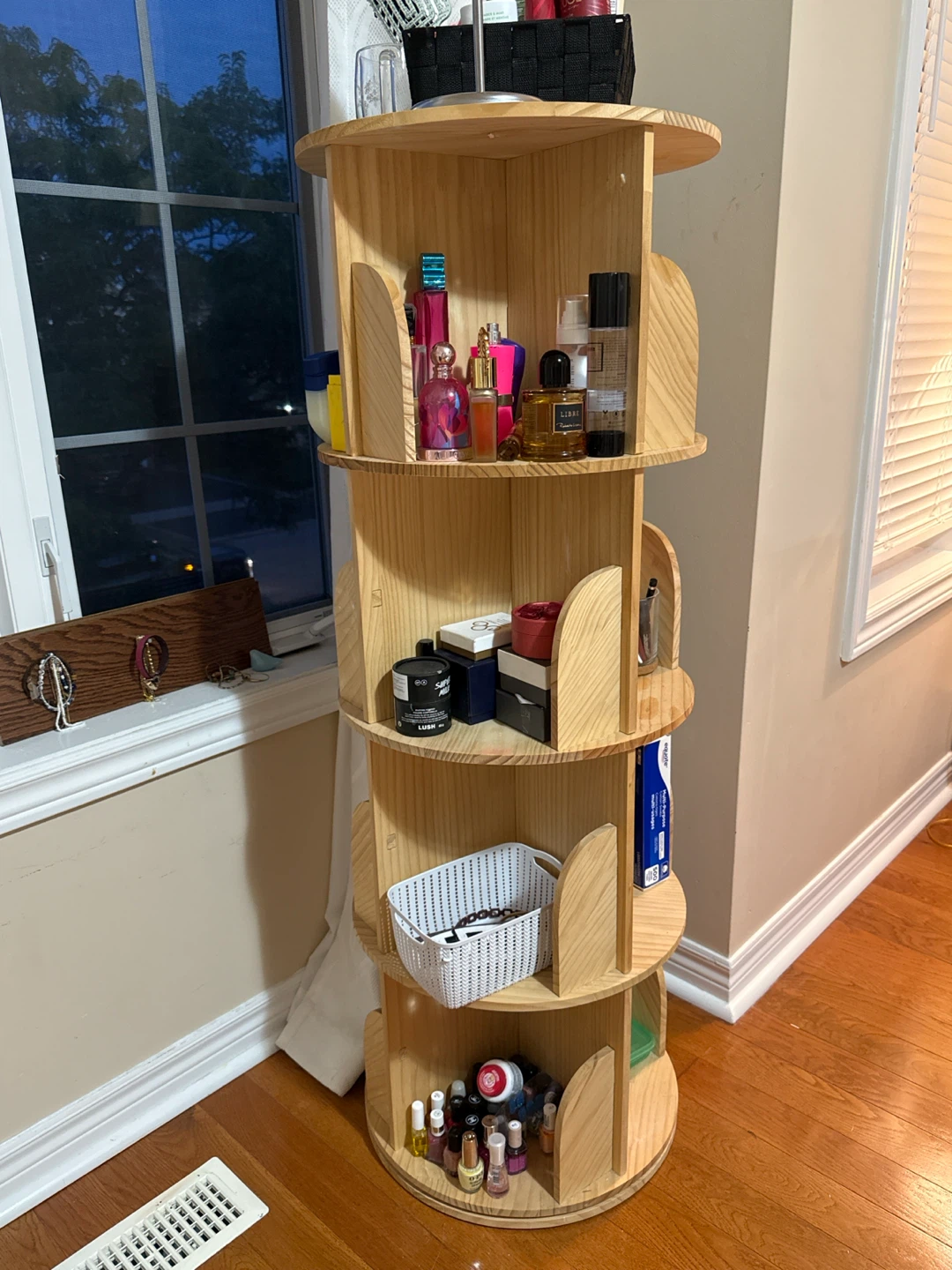 Rotating Wooden Storage Tower