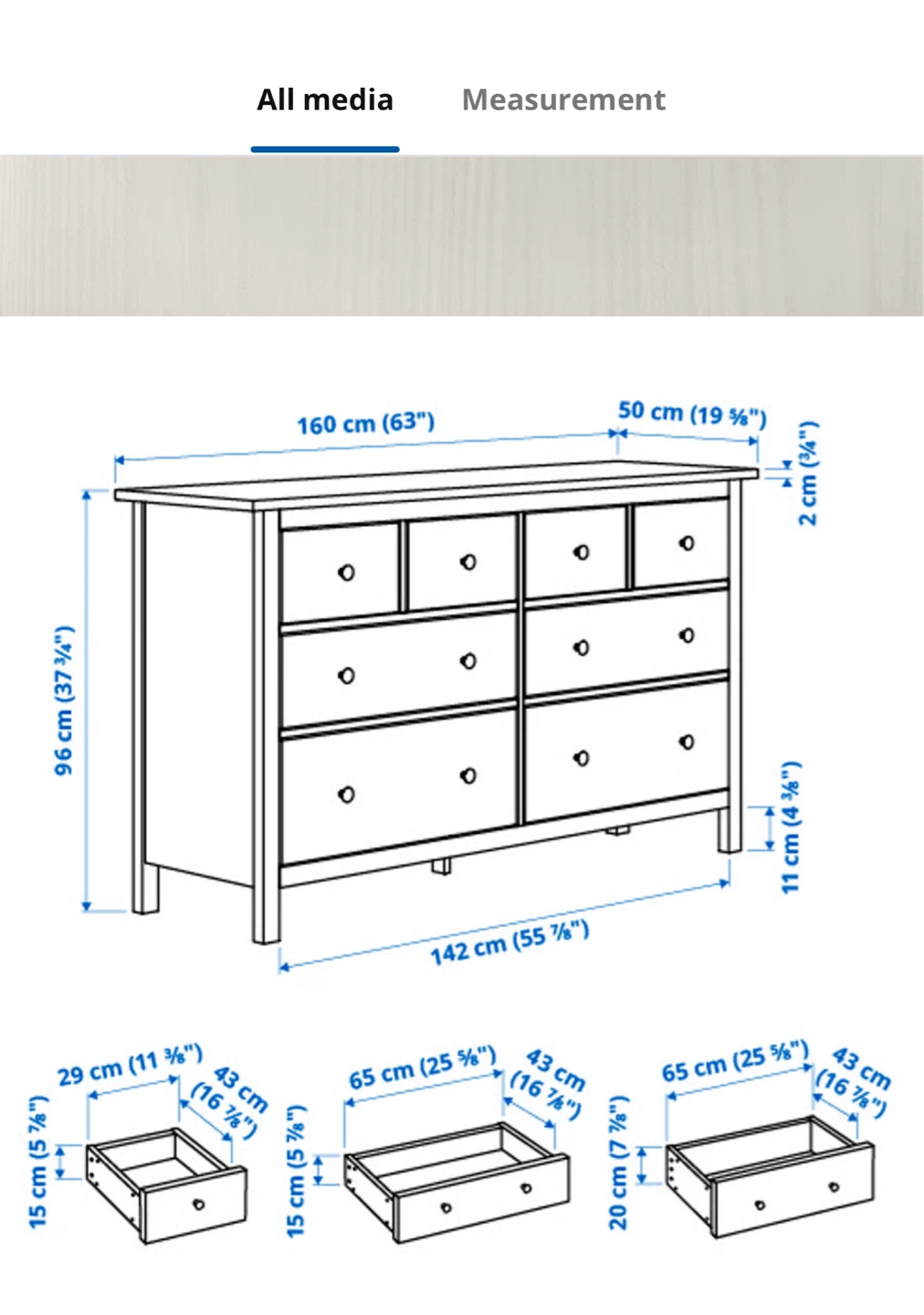 IKEA Hemnes White 8-Drawer Dresser - photo 3