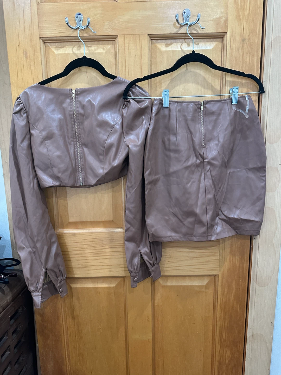 Miss 8 Faux Leather Two-Piece Set - photo 2
