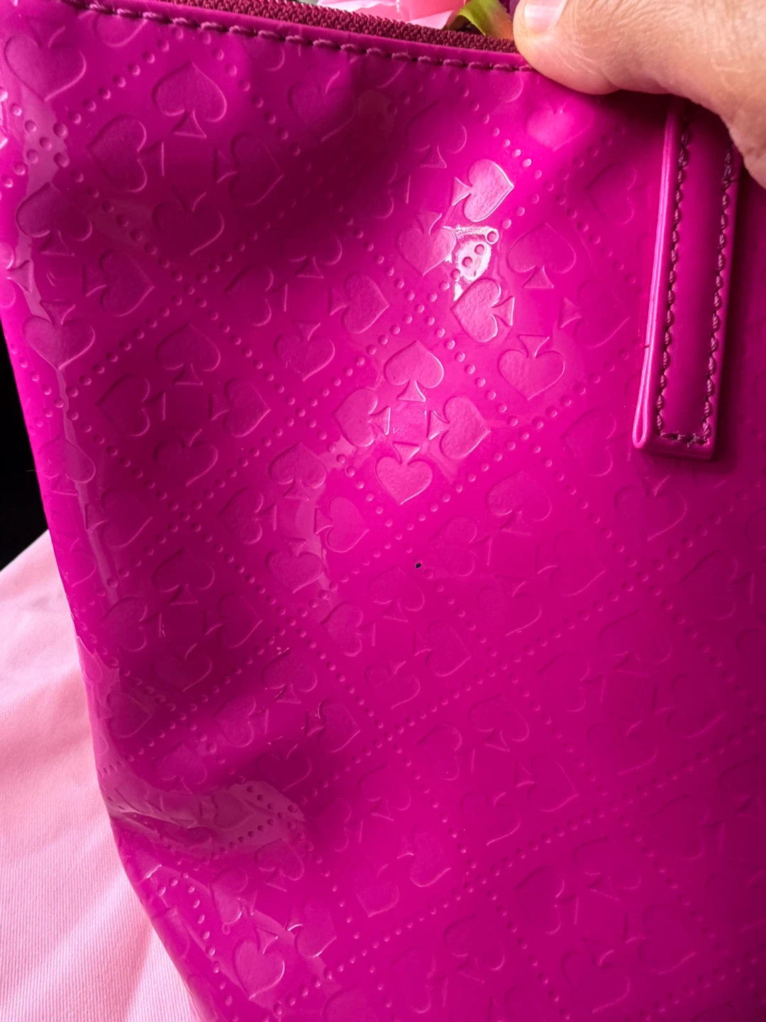 Kate Spade Hot Pink Patent Tote Bag - photo 4
