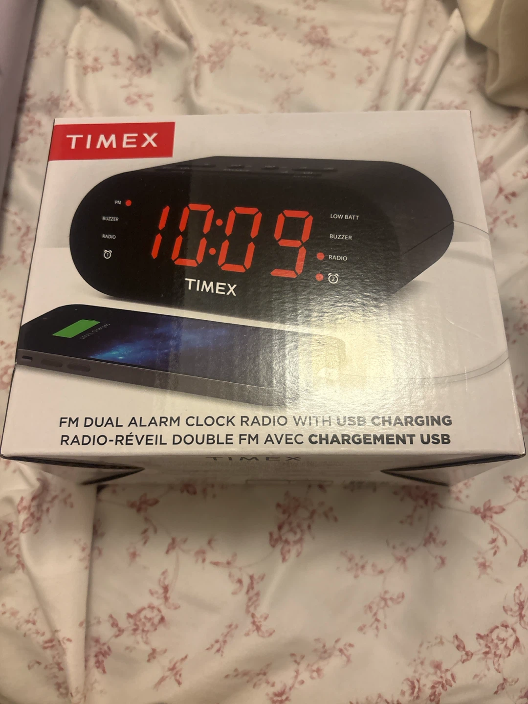Timex FM Dual Alarm Clock Radio with USB Charging