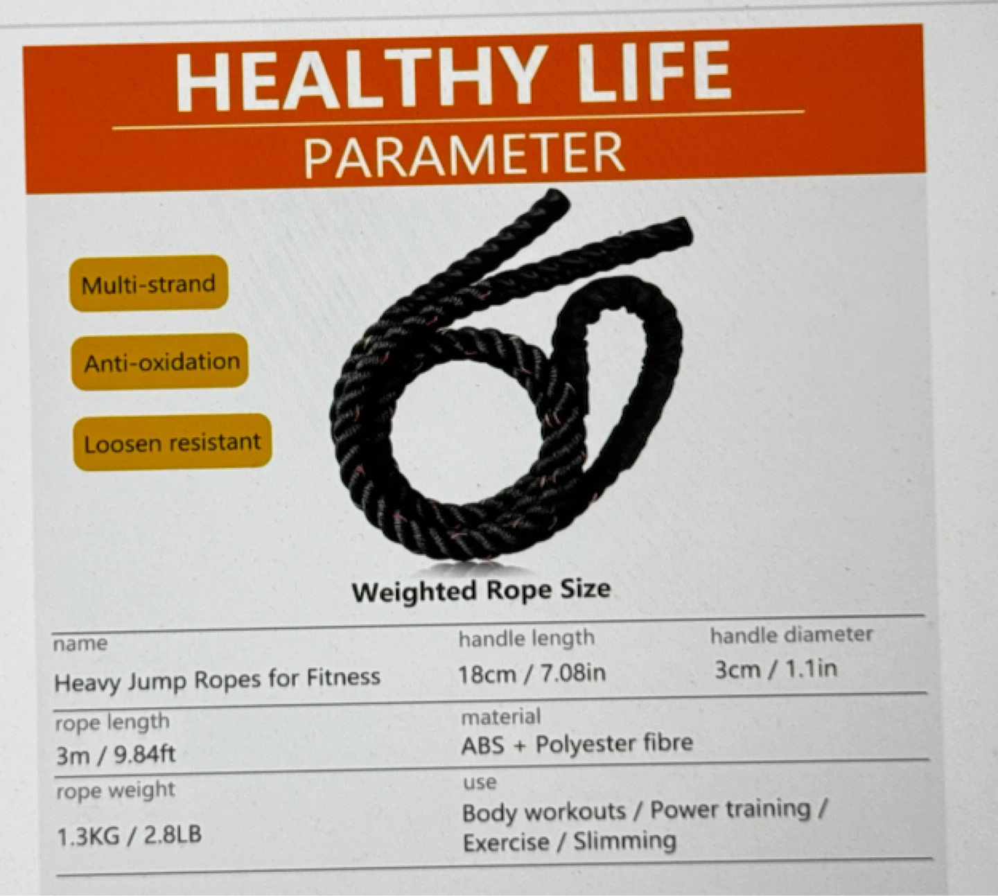 Healthy Life Weighted Jump Rope - photo 4