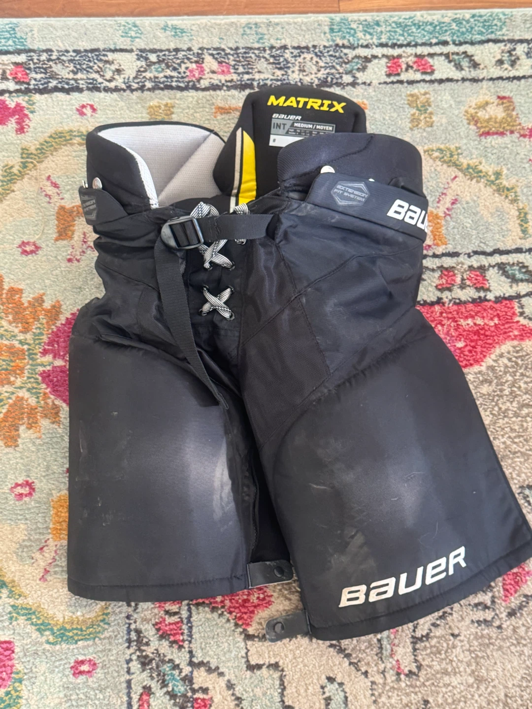 Hockey pants and shoulder pads