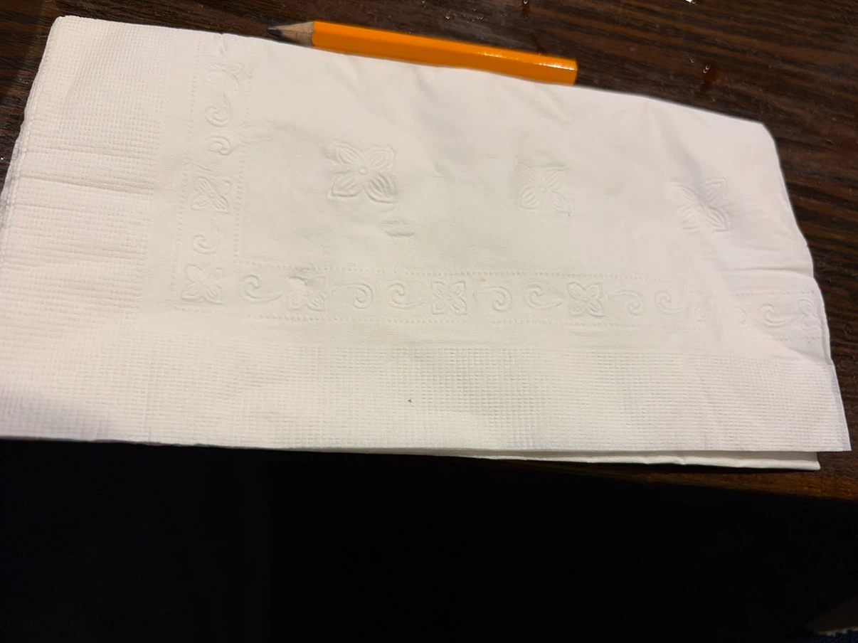 Embossed White Paper Napkins 🏈