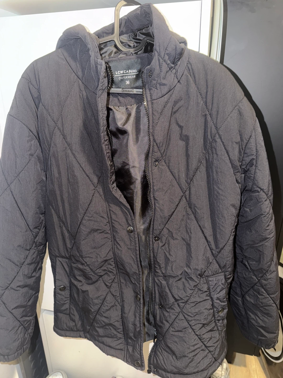 LCW Casual Black Quilted Jacket