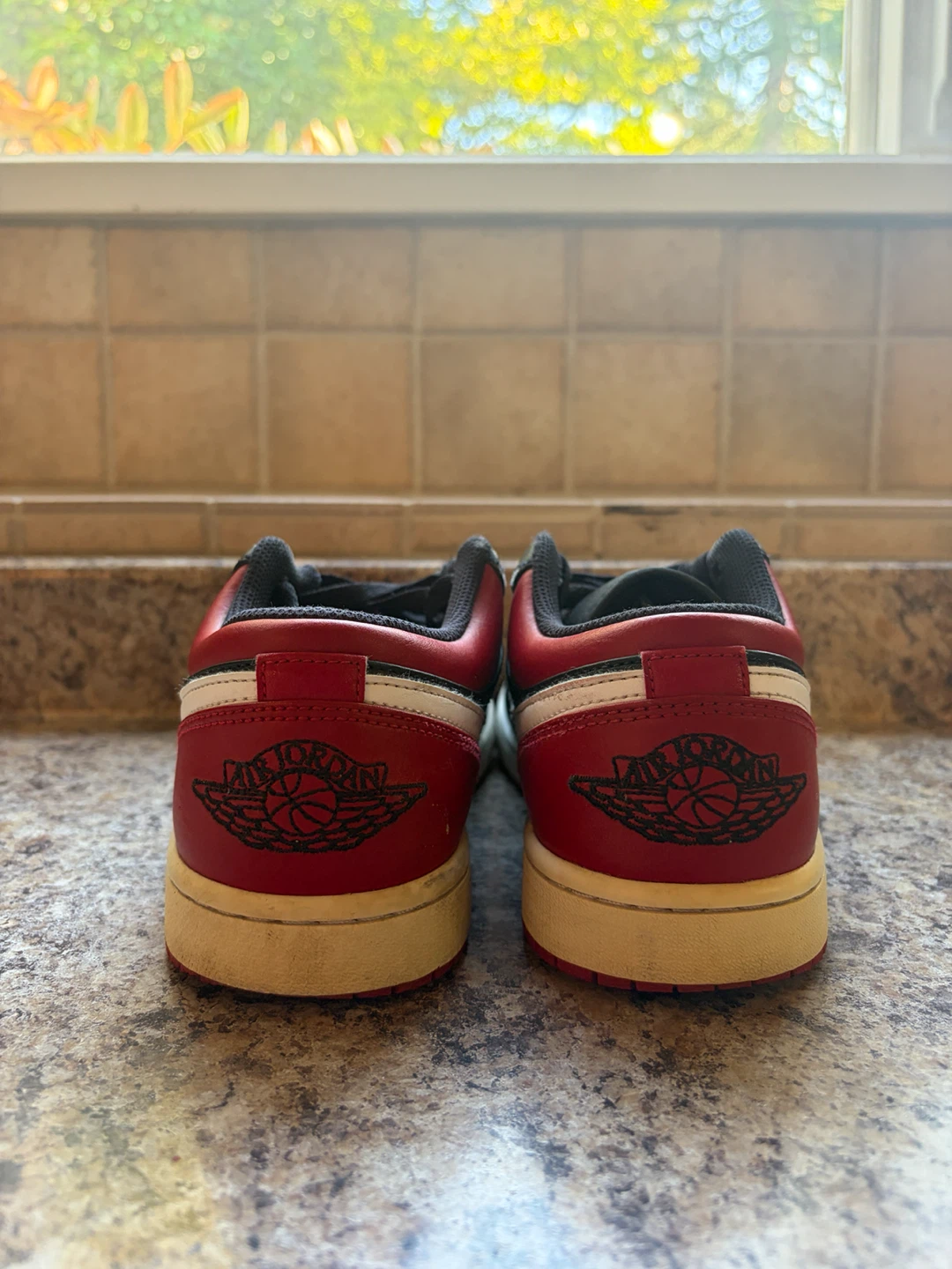 Nike Air Jordan 1 Low Black and Red - photo 2
