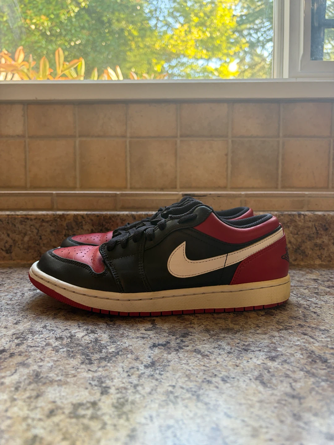 Nike Air Jordan 1 Low Black and Red - photo 3