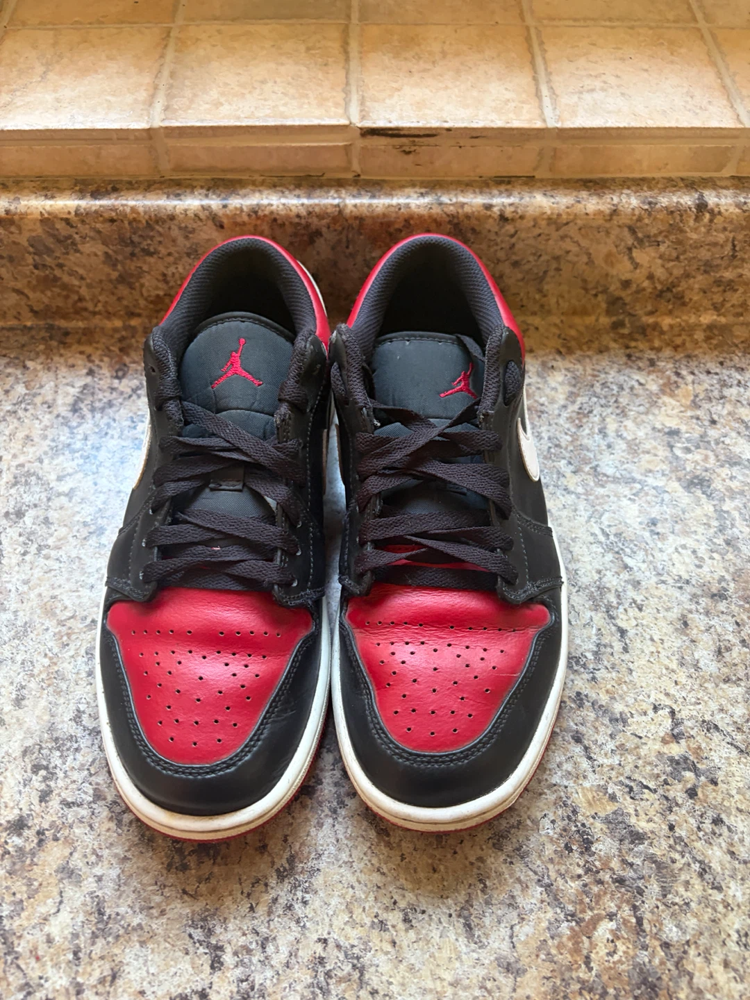 Nike Air Jordan 1 Low Black and Red - photo 4