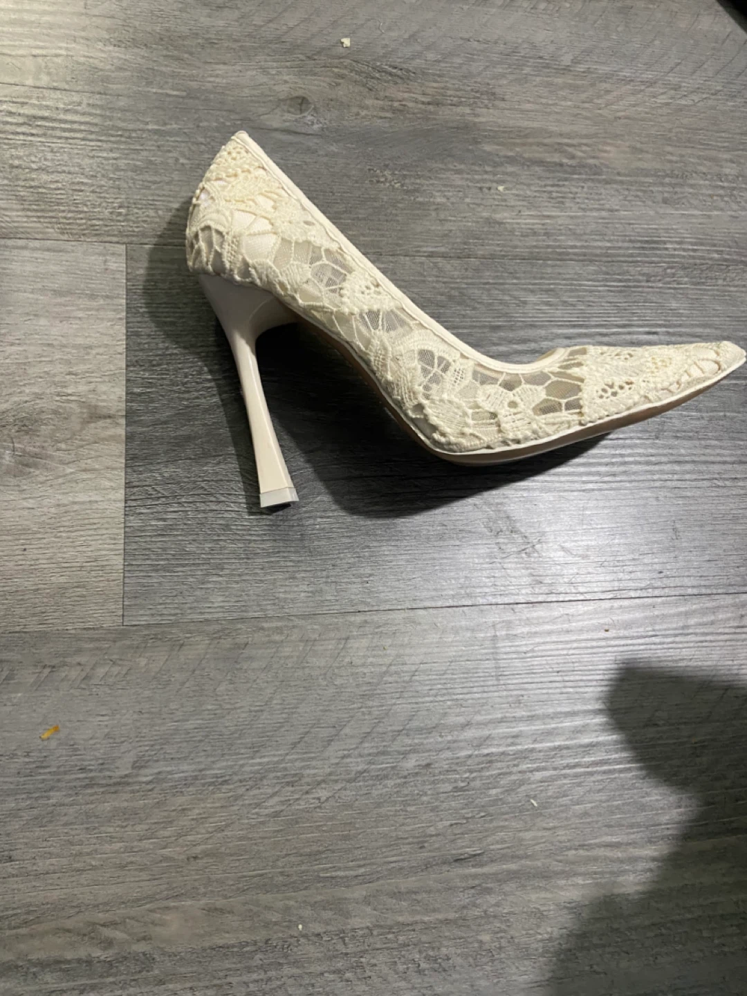 🏈Cream Lace Pointed Toe Stiletto Heels - photo 2
